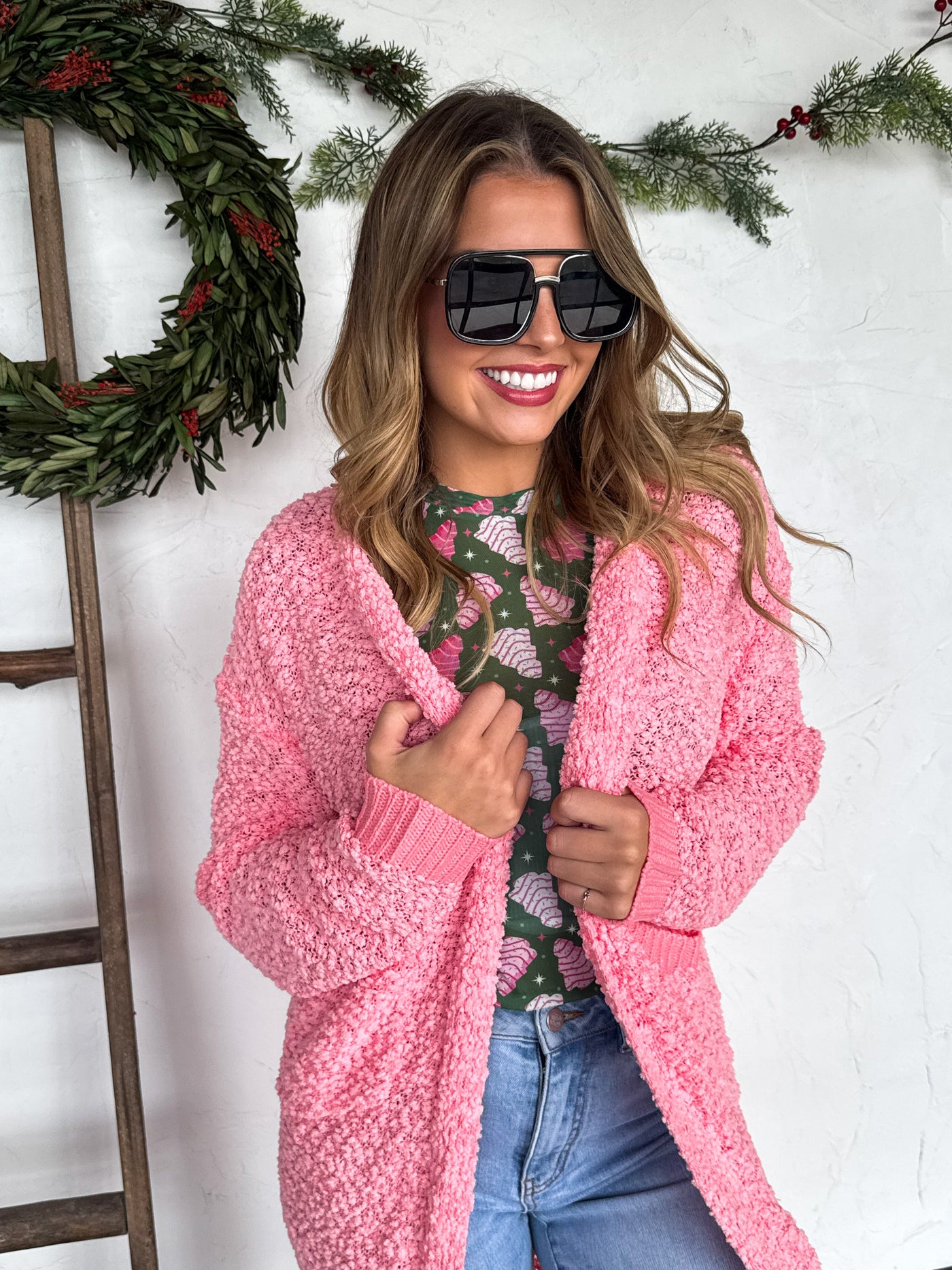 PREORDER - POPPY KNIT POPCORN CARDIGAN - 4 Colors