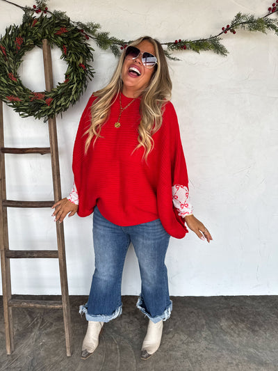 PREORDER- CHRISTMAS MEG PULLOVER PONCHO - 3 New Colors