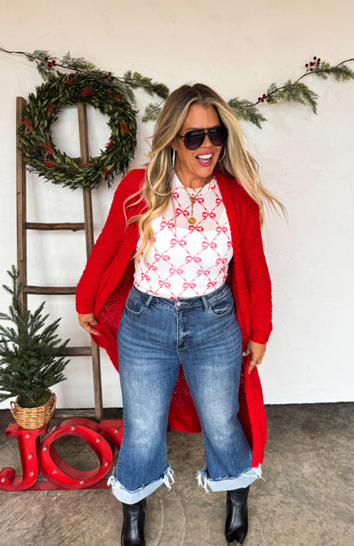 PREORDER - POPPY KNIT POPCORN CARDIGAN - 4 Colors