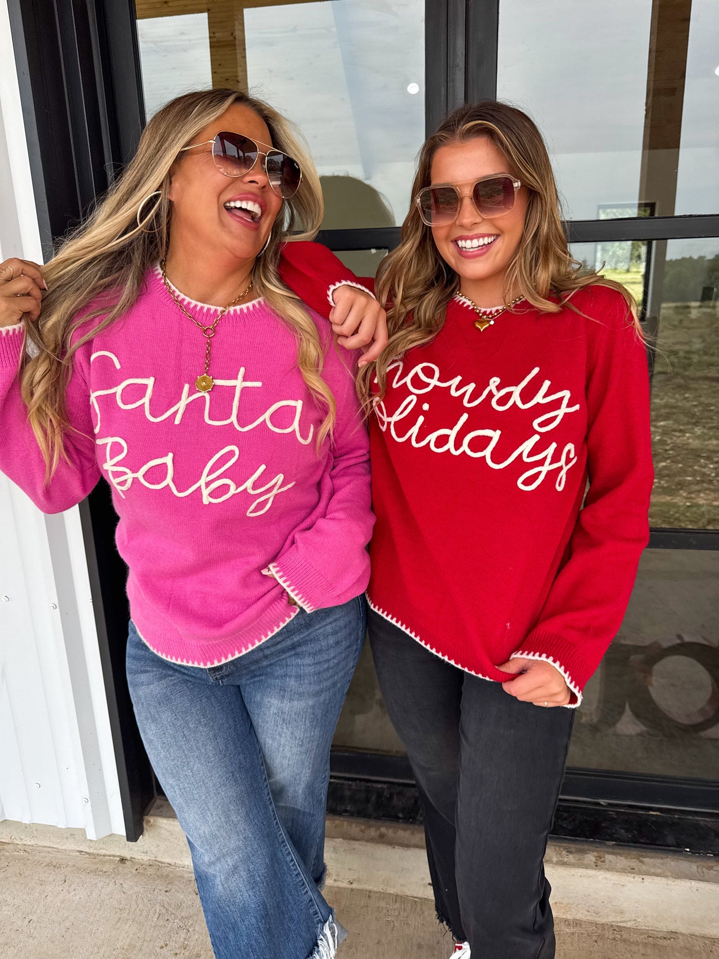 PREORDER - SANTA & HOWDY HOLIDAY SWEATERS - 2 Options