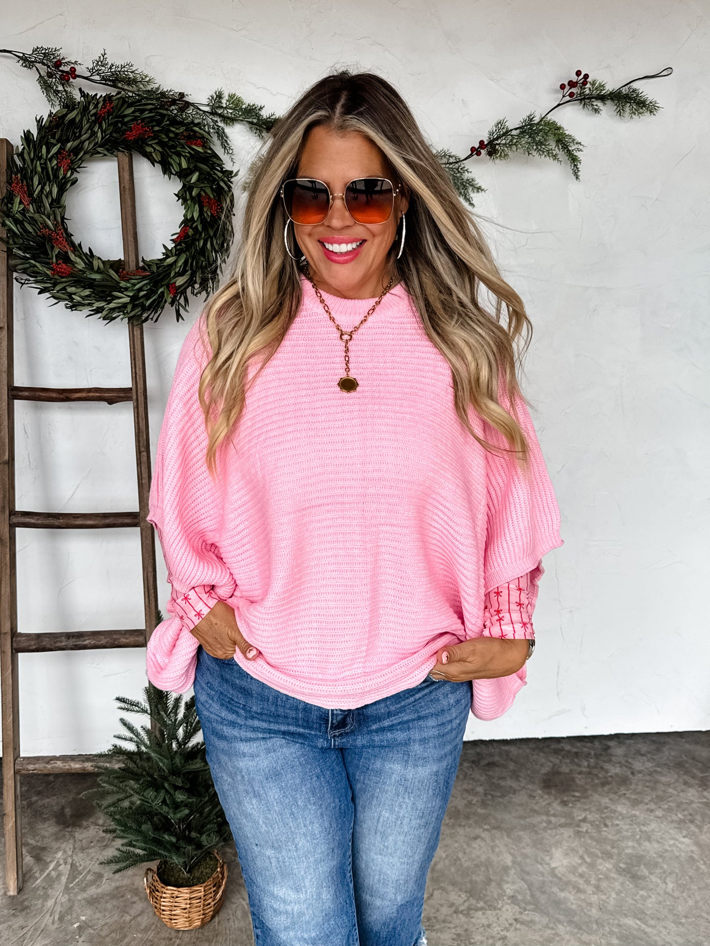 PREORDER- CHRISTMAS MEG PULLOVER PONCHO - 3 New Colors
