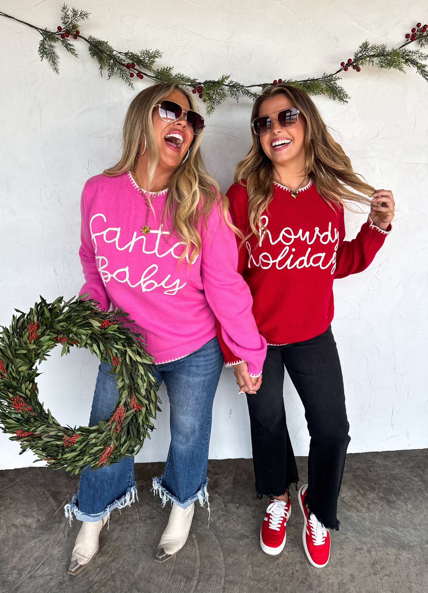 PREORDER - SANTA & HOWDY HOLIDAY SWEATERS - 2 Options