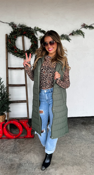 PREORDER- KENDALL LONG PUFFER VEST - 4 Colors