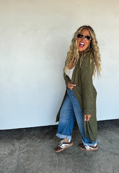 PREORDER - POPPY KNIT POPCORN CARDIGAN - 4 Colors