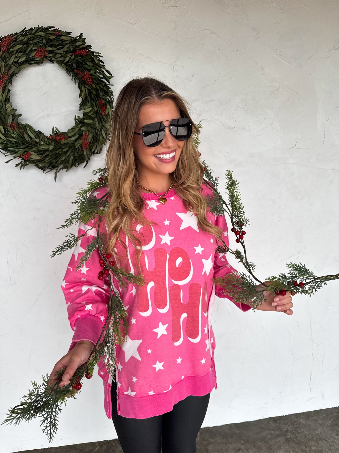 PREORDER - MERRY & HO HO HO CLASSIC CREW PULLOVER SWEATSHIRT