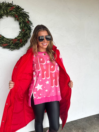 PREORDER - MERRY & HO HO HO CLASSIC CREW PULLOVER SWEATSHIRT