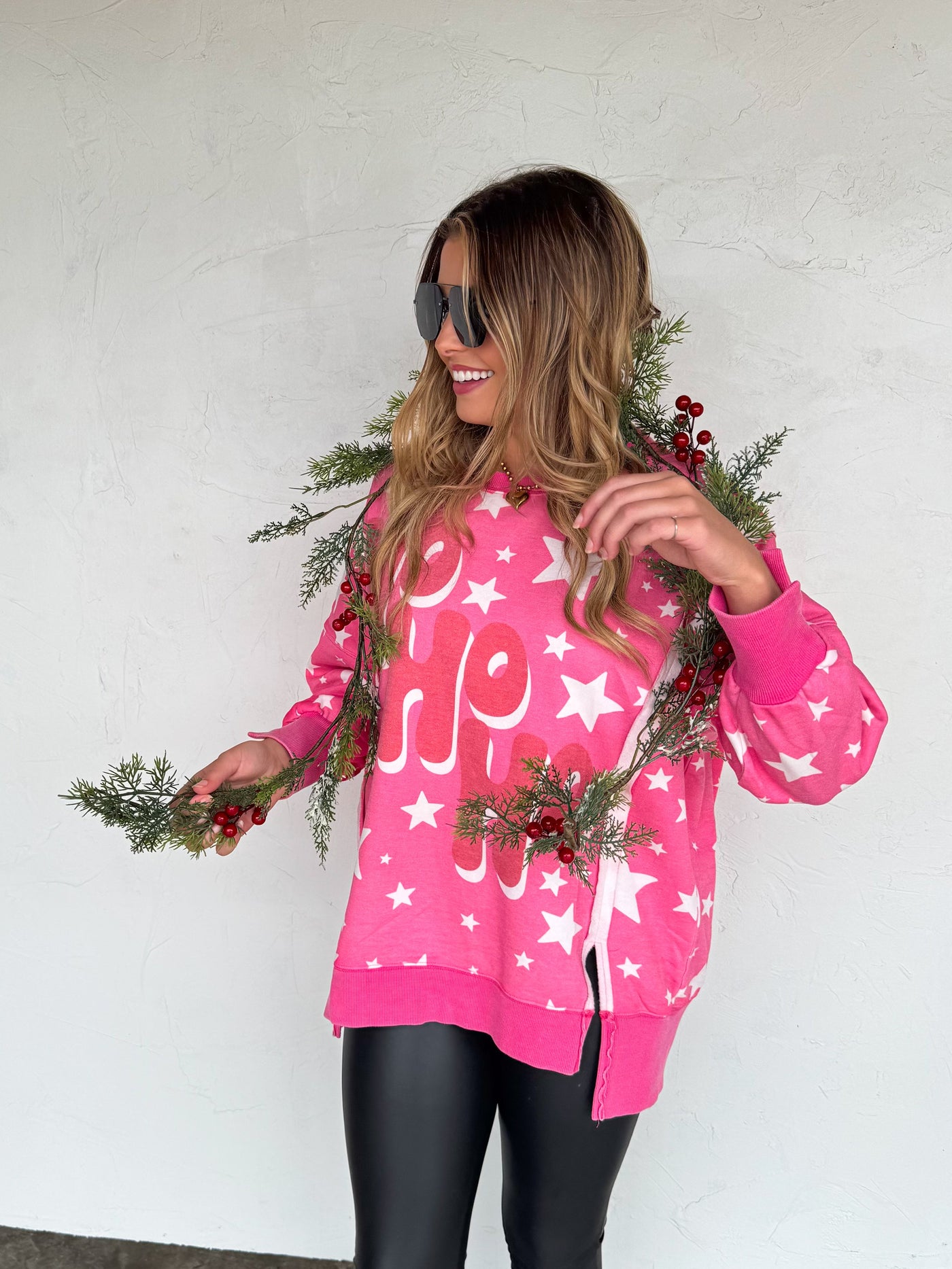 PREORDER - MERRY & HO HO HO CLASSIC CREW PULLOVER SWEATSHIRT