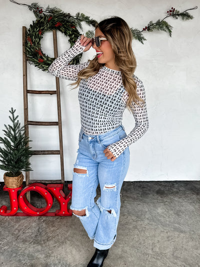PREORDER - CHRISTMAS DRESS IT UP MESH TOPS - 5 Prints