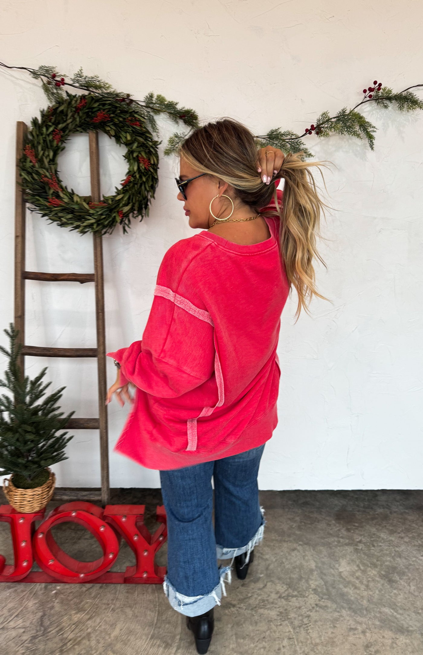 PREORDER - MERRY & HO HO HO CLASSIC CREW PULLOVER SWEATSHIRT