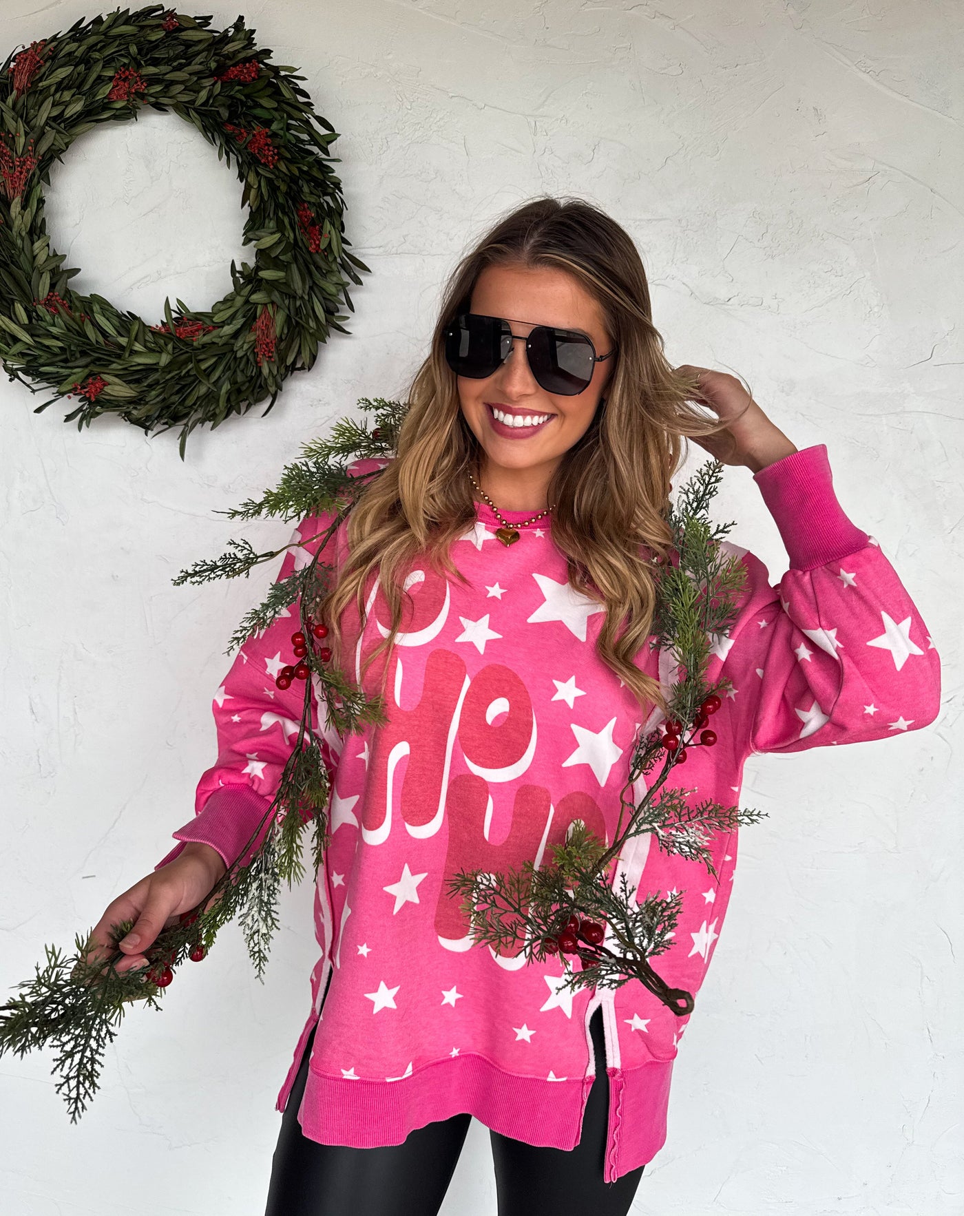 PREORDER - MERRY & HO HO HO CLASSIC CREW PULLOVER SWEATSHIRT