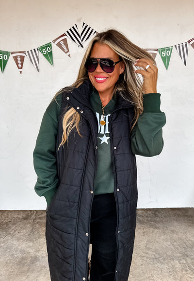 PREORDER- KENDALL LONG PUFFER VEST - 4 Colors