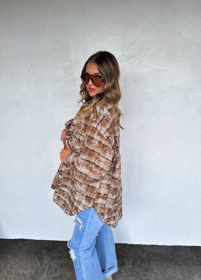 PREORDER - JUNIPER BLEACHED PLAID TOPS - Blakeley - 4 Colors