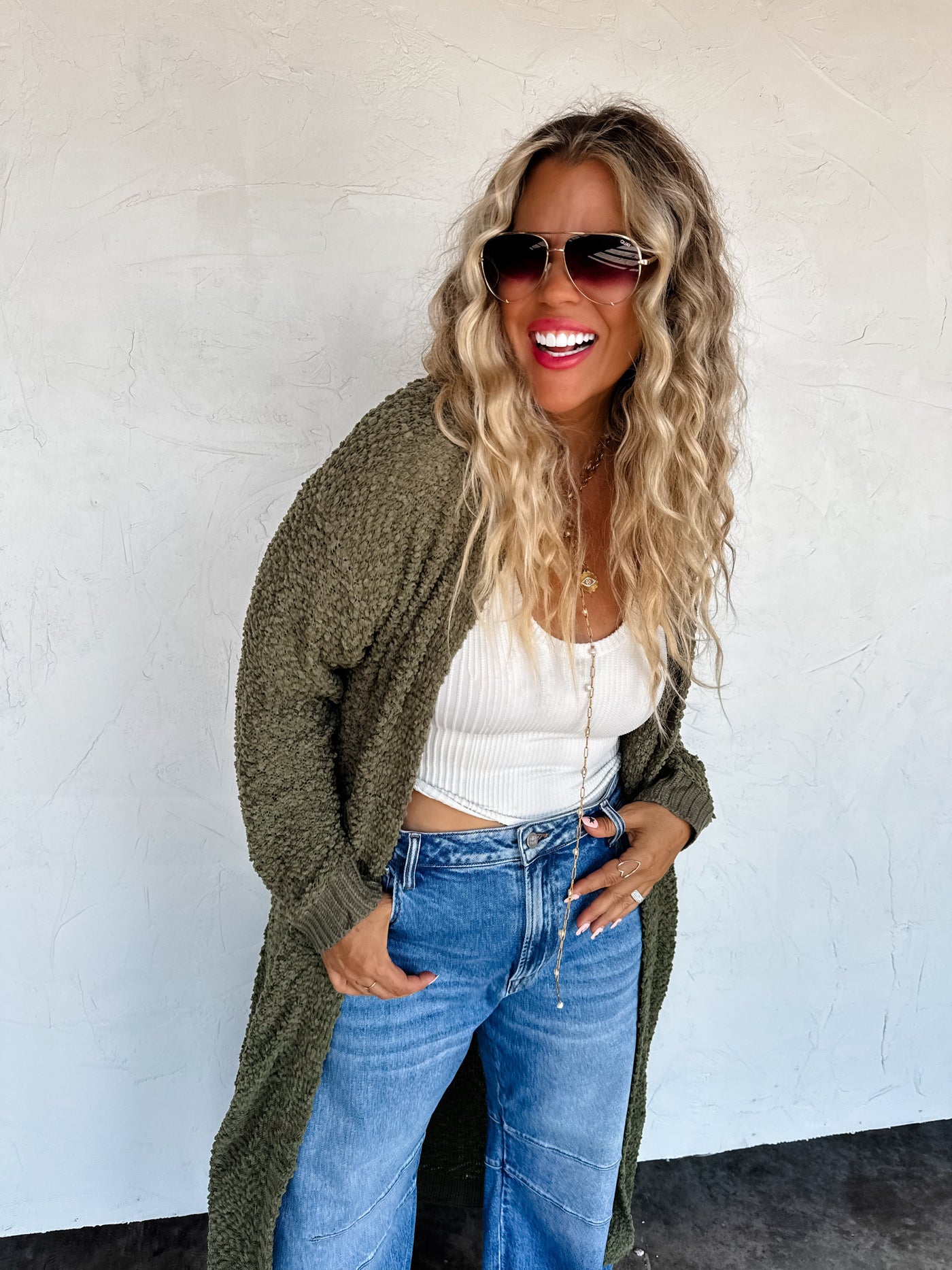 PREORDER - POPPY KNIT POPCORN CARDIGAN - 4 Colors