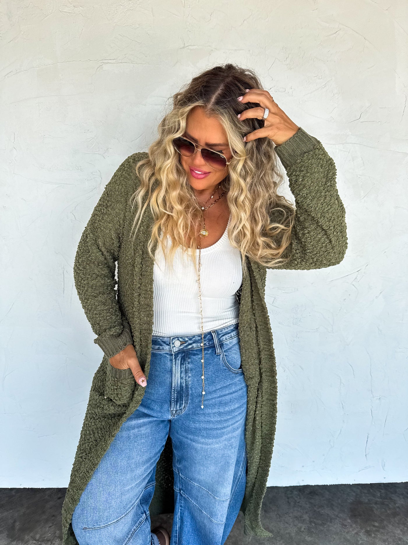 PREORDER - POPPY KNIT POPCORN CARDIGAN - 4 Colors
