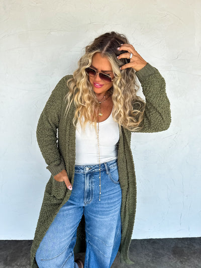 PREORDER - POPPY KNIT POPCORN CARDIGAN - 4 Colors