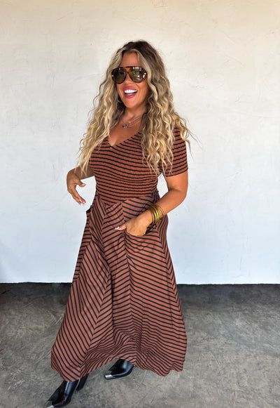 PREORDER - CALISTA STRIPE DRESS - Blakeley - 3 Color Combos