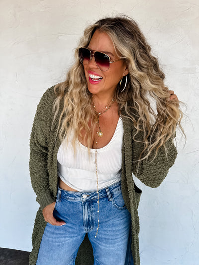 PREORDER - POPPY KNIT POPCORN CARDIGAN - 4 Colors
