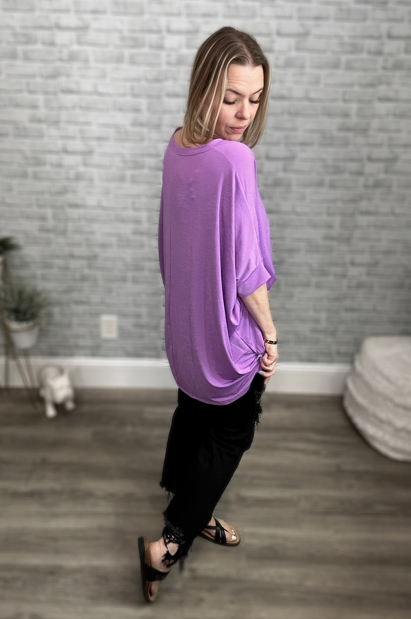 3 Colors - Oversized Wrinkle Free Tunic with Dolman Sleeves - Dear Scarlett