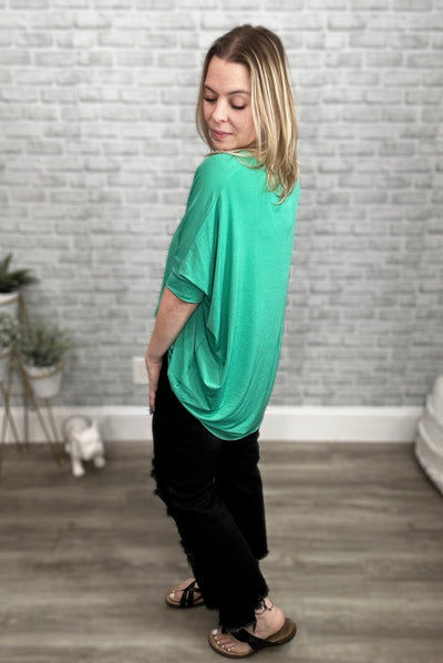 3 Colors - Oversized Wrinkle Free Tunic with Dolman Sleeves - Dear Scarlett