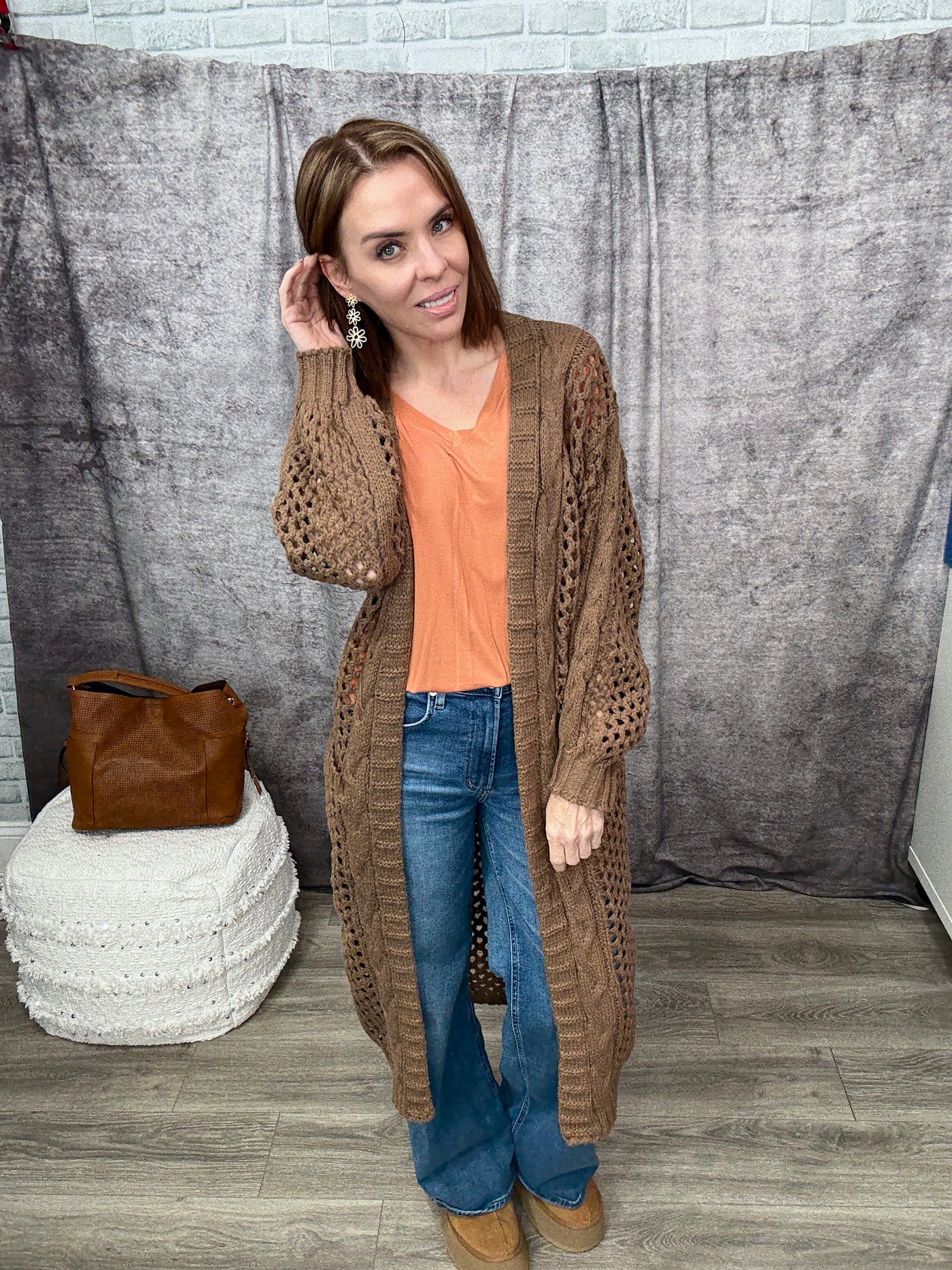 Brown Kandias Knit Cardigan 3 pc Bundle - 20% Off