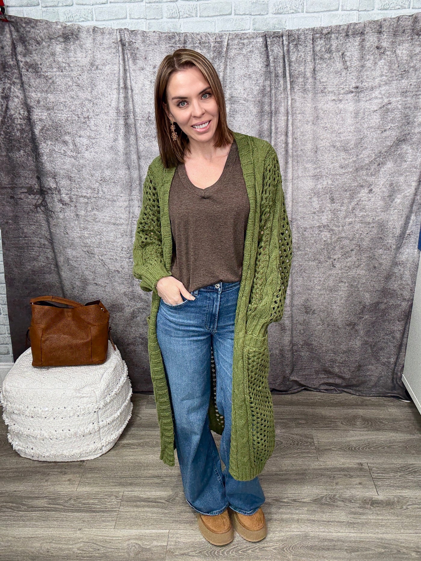 Green Kandias Knit Cardigan 3 pc Bundle - 20% Off