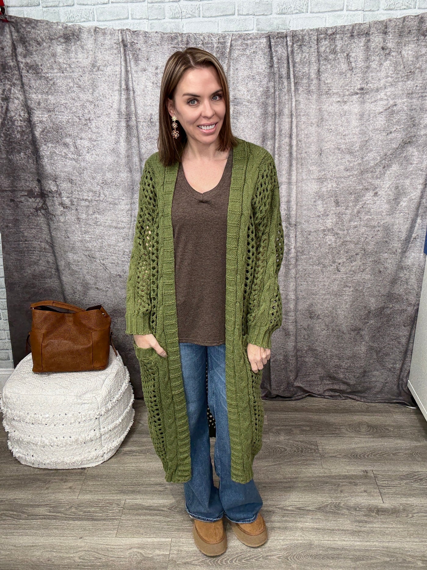 Green Kandias Knit Cardigan 3 pc Bundle - 20% Off