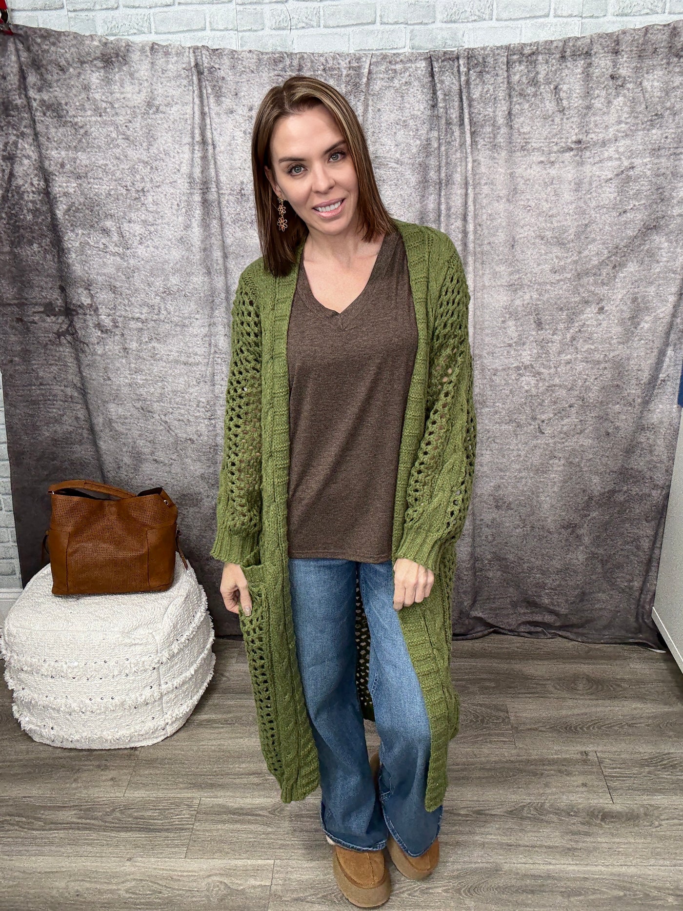 Green Kandias Knit Cardigan 3 pc Bundle - 20% Off