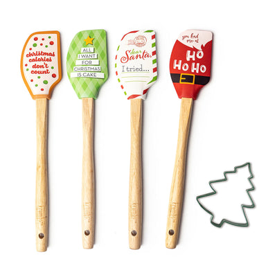 C379 Cute and Fun Holiday Spatula & Cookie Cutter Set