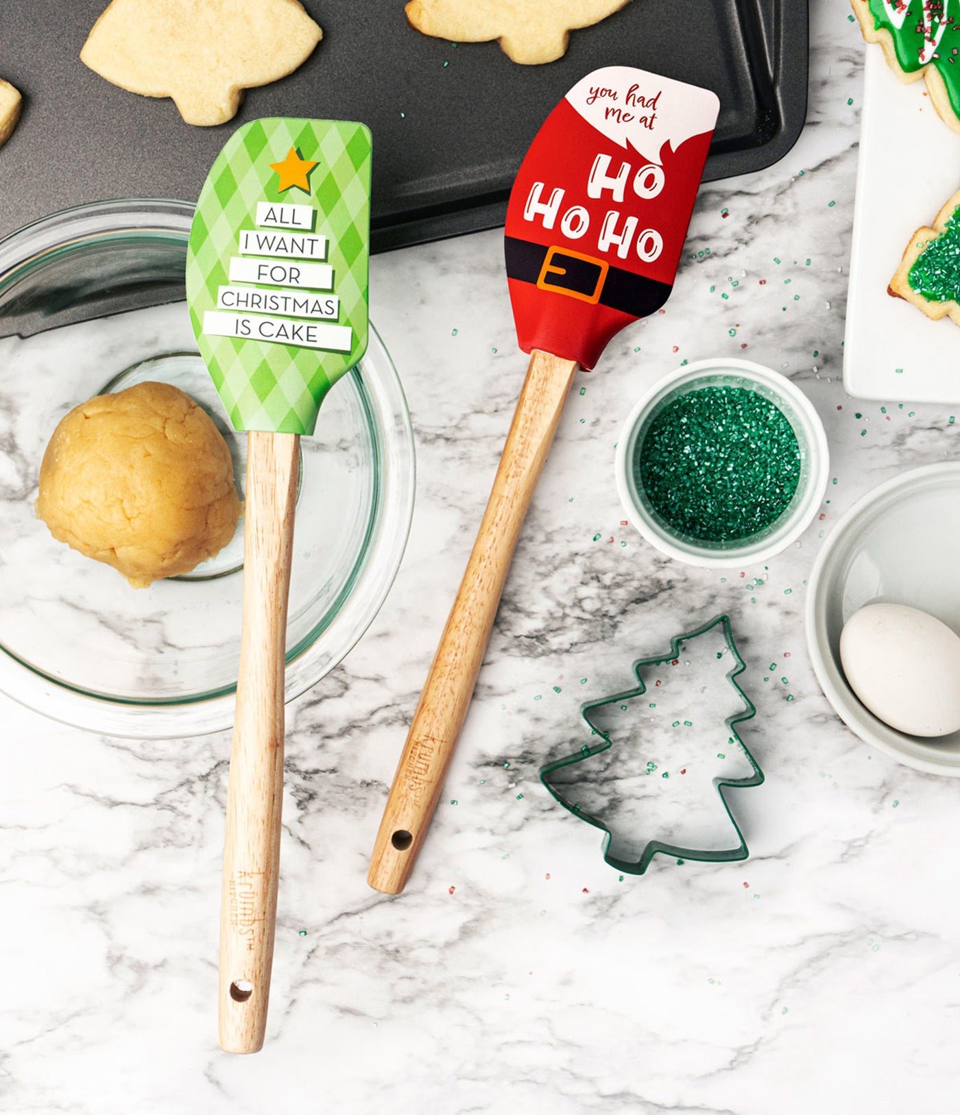 C379 Cute and Fun Holiday Spatula & Cookie Cutter Set