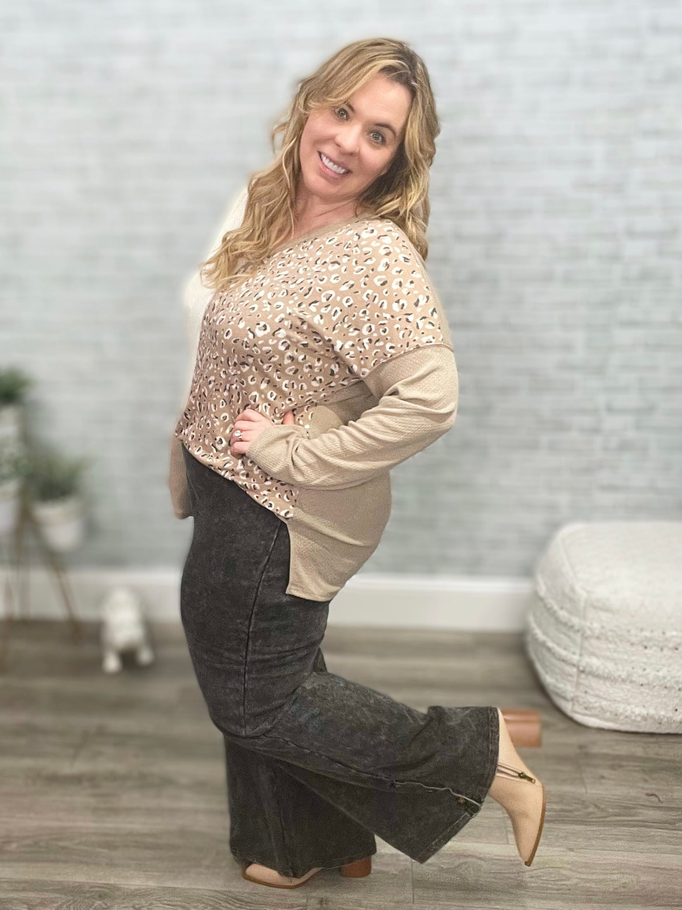Keep Me Longing Animal Print Long Sleeve