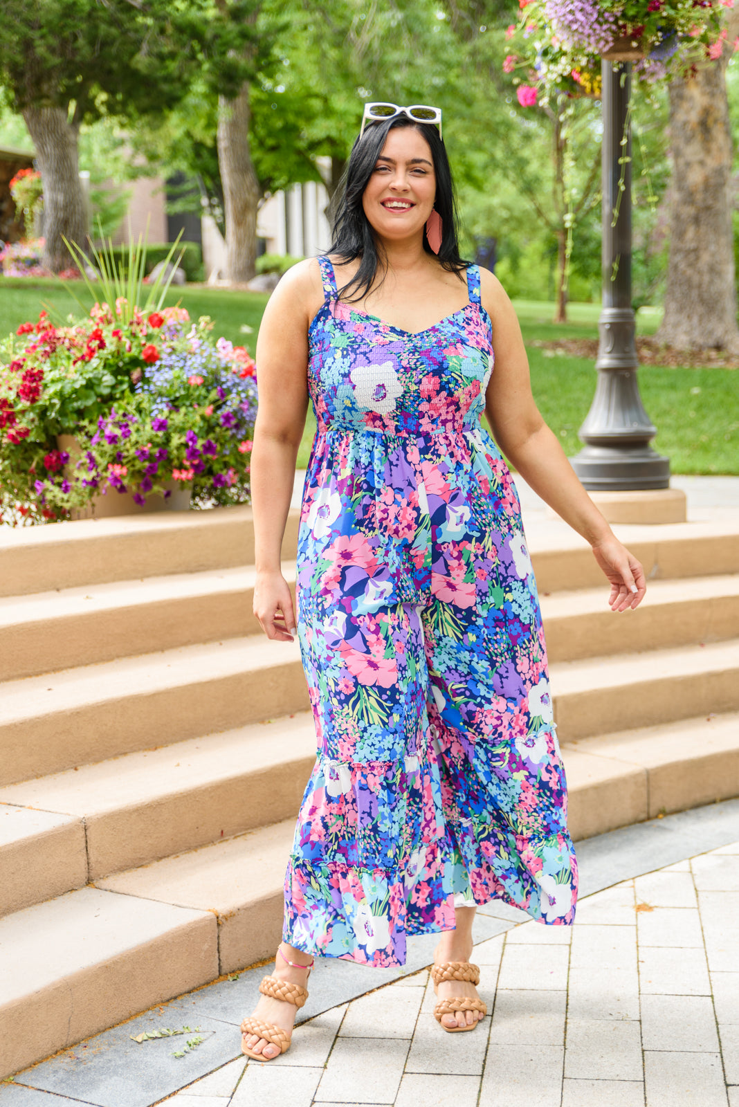 Brunch Queen Wide Leg Floral Jumpsuit  Just Wear the Dress Boutique