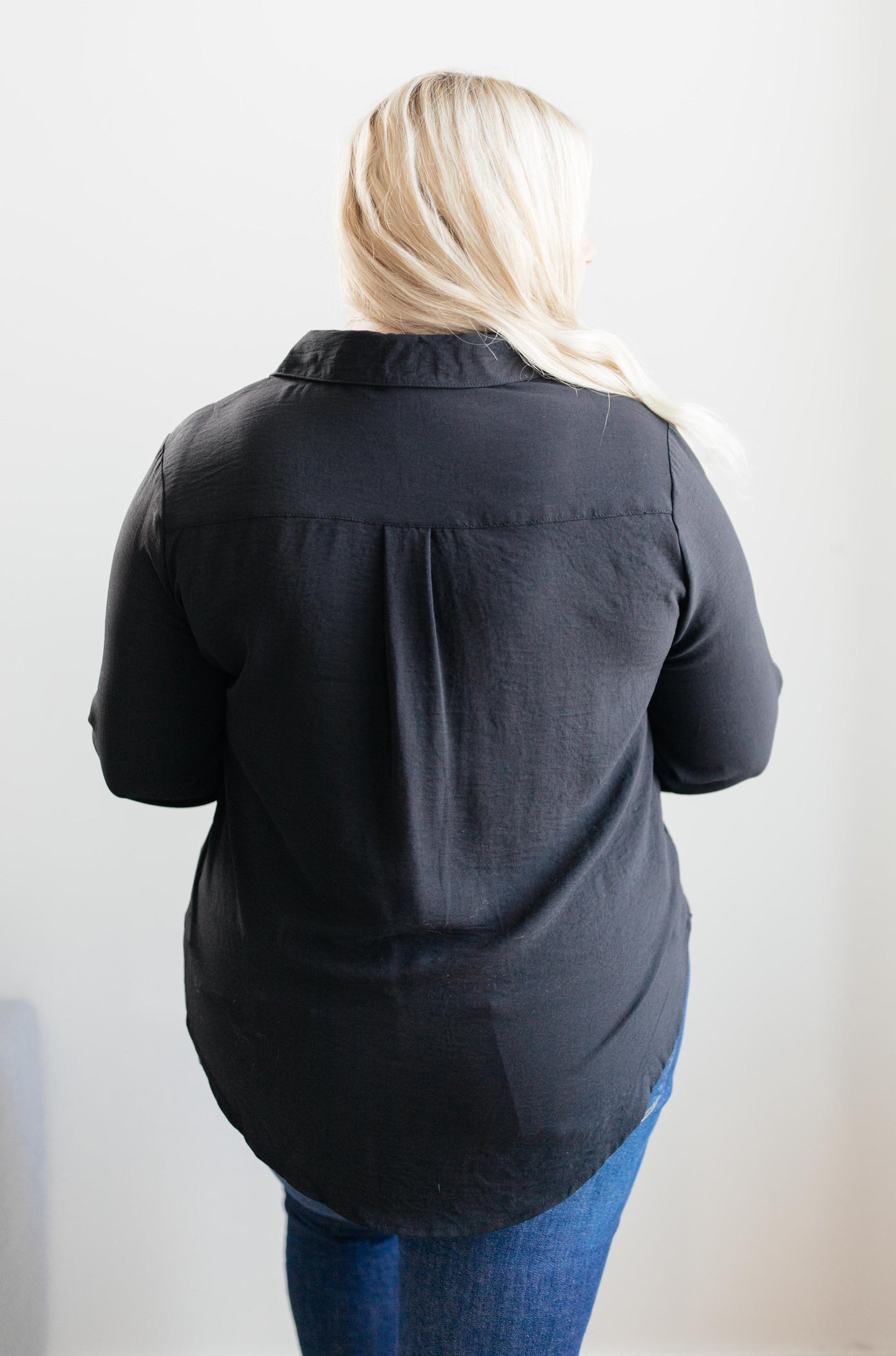 Every Girl's Go To Black Button Down Shirt