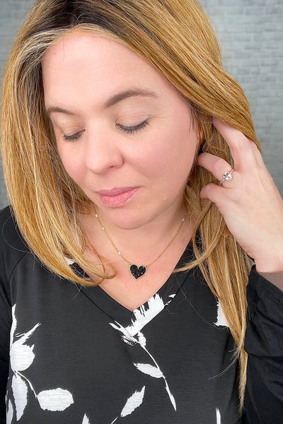 Large Scale Feelings Black and White Floral Top