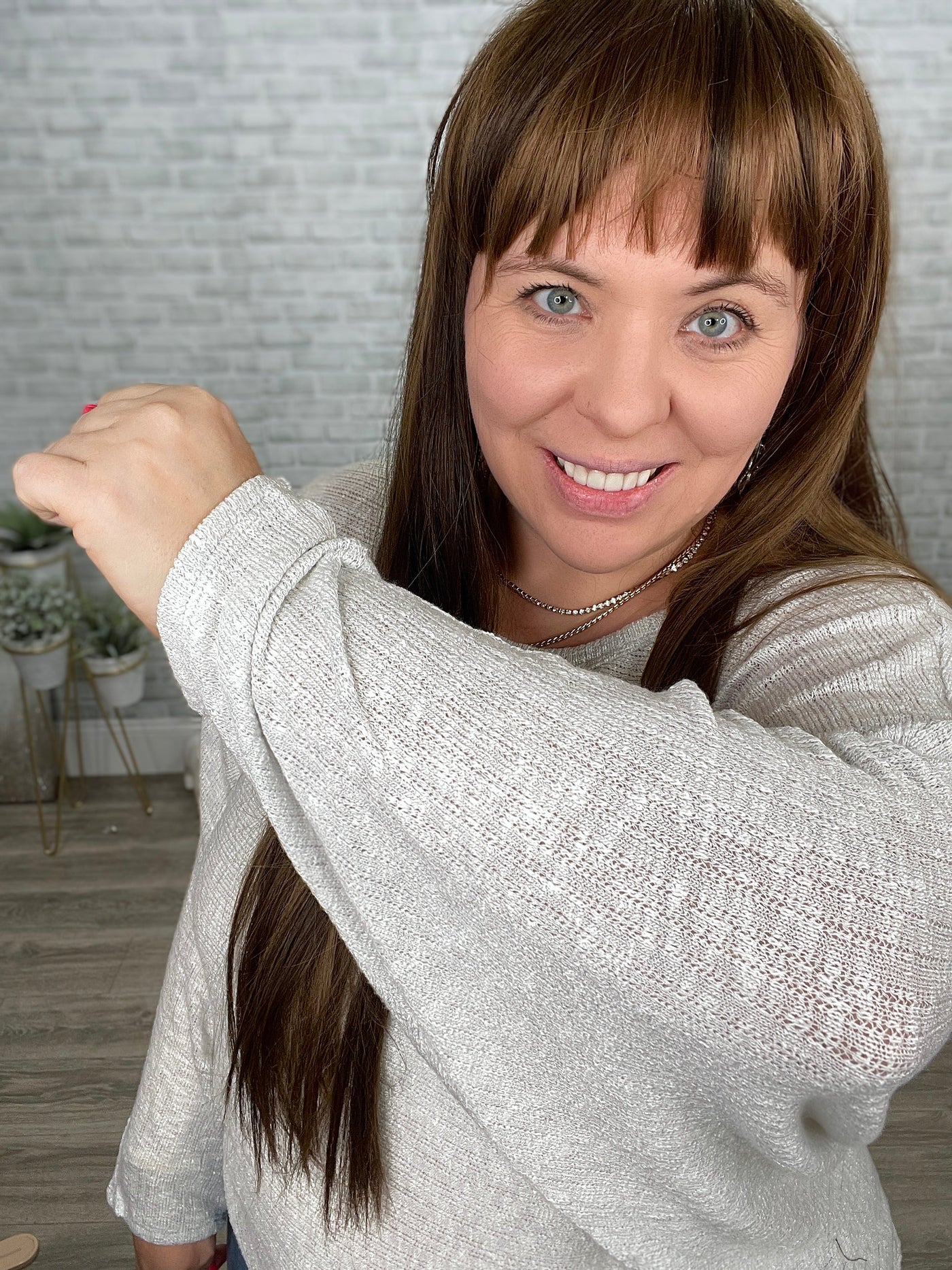 Lucky Stride Dolman Top In Light Gray - Andree by Unit