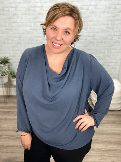 City Girl Cowl Neck Blouse