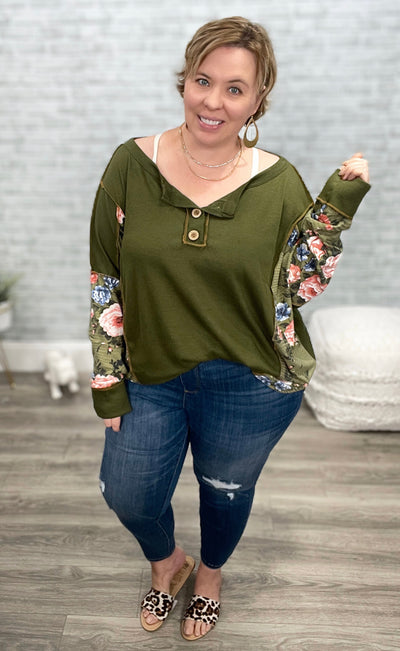 Small Town Girl Floral Thermal Top