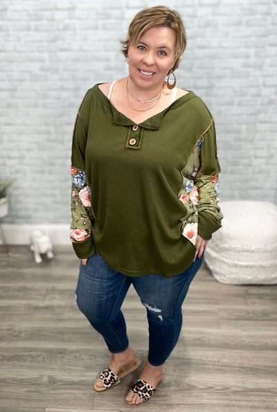 Small Town Girl Floral Thermal Top