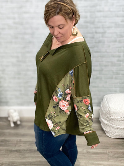 Small Town Girl Floral Thermal Top