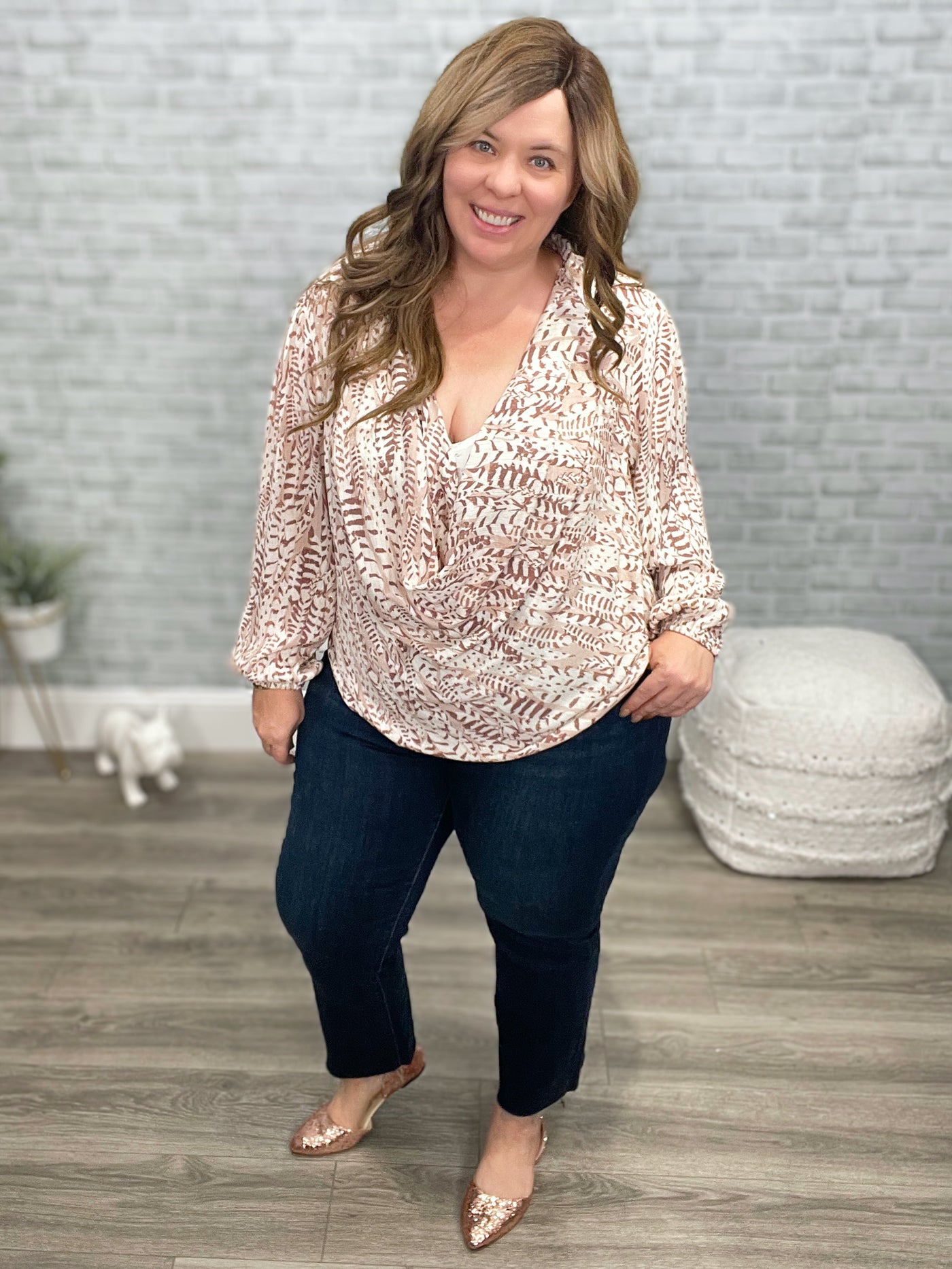 Take Flight Cowl Neck Top