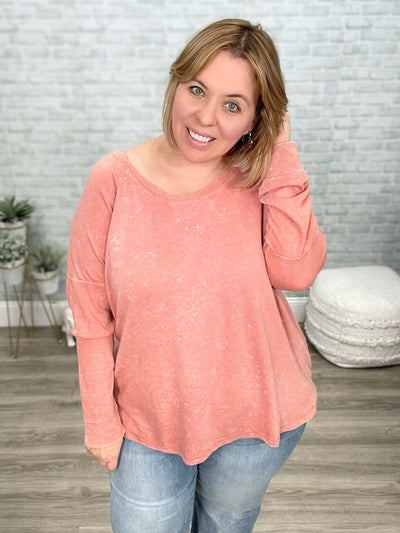 Fun Beginnings Raglan Top In Dusty Mauve