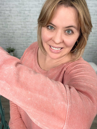 Fun Beginnings Raglan Top In Dusty Mauve