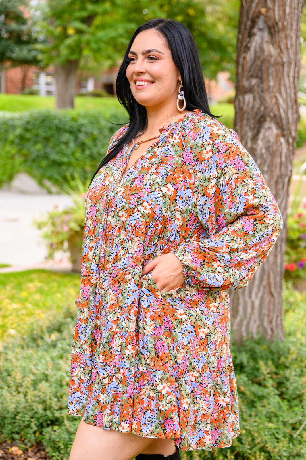 knee length plus size floral dress plus size dress womens plus size floral v neck dress short