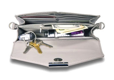 "Timeless" Wallet Purse with See Through Touch Phone Pocket - Navy