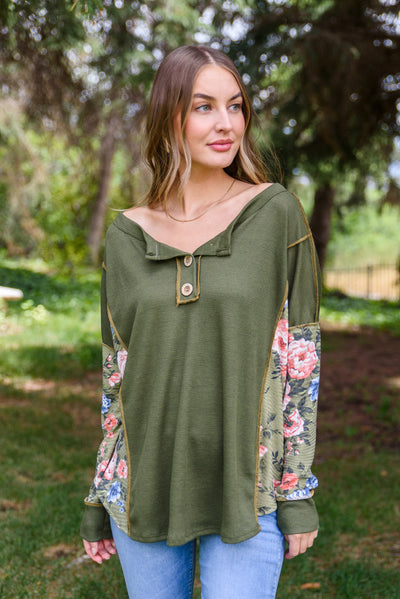 Small Town Girl Floral Thermal Top
