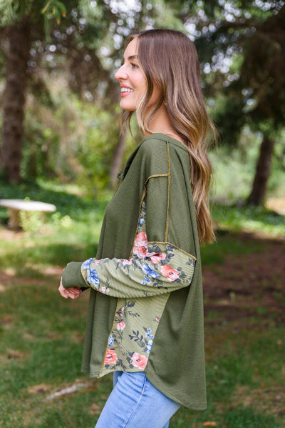 Small Town Girl Floral Thermal Top
