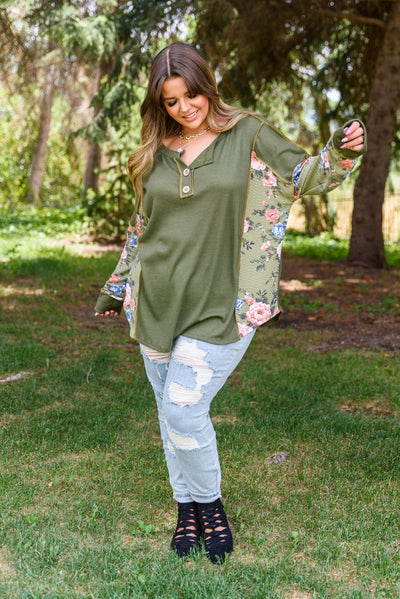 Small Town Girl Floral Thermal Top
