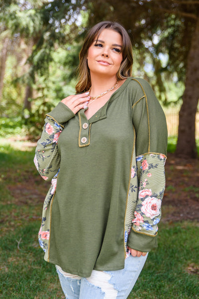 Small Town Girl Floral Thermal Top
