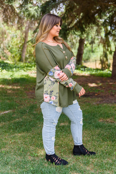Small Town Girl Floral Thermal Top