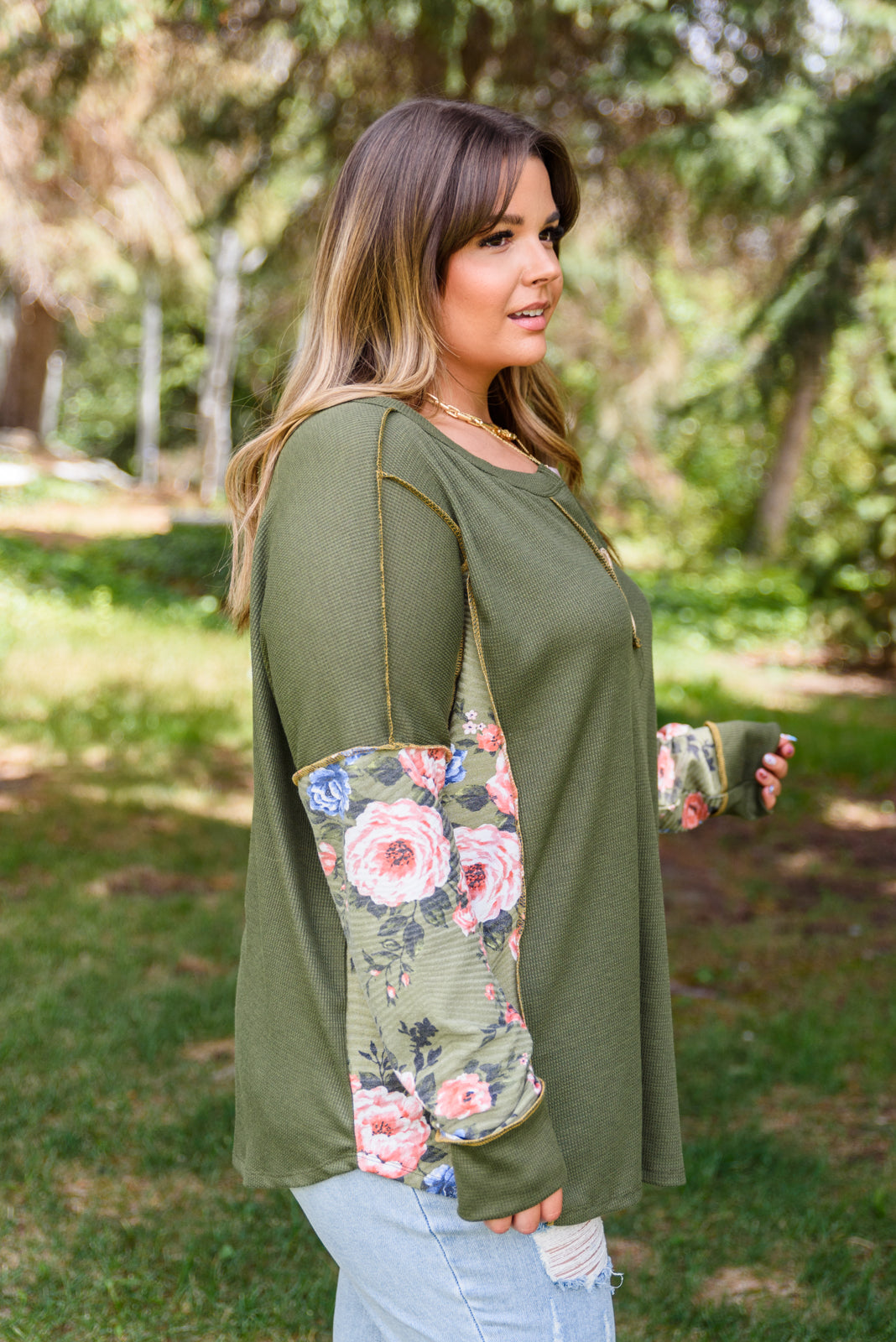 Small Town Girl Floral Thermal Top