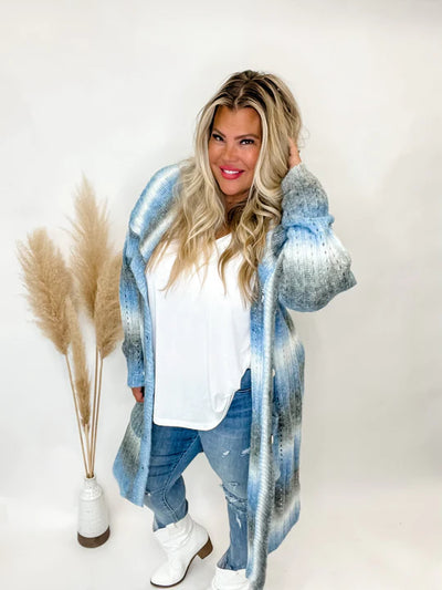 Duster Length "Celine" Cardigan with Belt by Blakeley